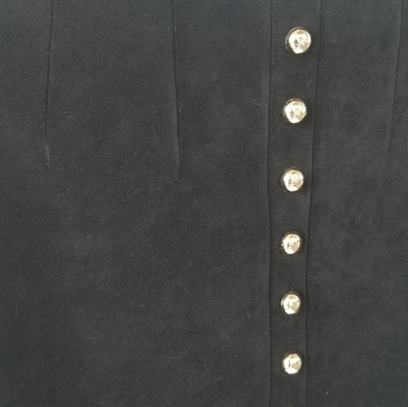 X by NBD Black Leather Suede Skirt - Picture 8 of 8